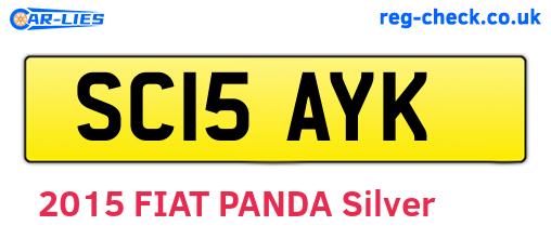 SC15AYK are the vehicle registration plates.