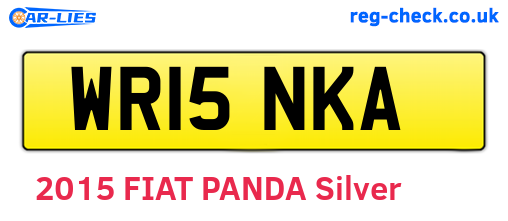 WR15NKA are the vehicle registration plates.