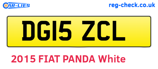 DG15ZCL are the vehicle registration plates.