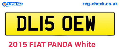 DL15OEW are the vehicle registration plates.