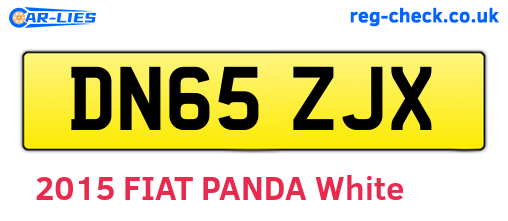 DN65ZJX are the vehicle registration plates.