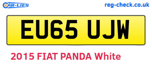 EU65UJW are the vehicle registration plates.