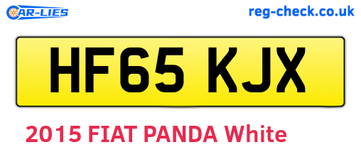 HF65KJX are the vehicle registration plates.