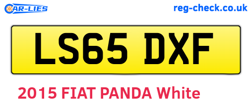 LS65DXF are the vehicle registration plates.