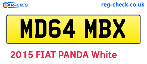 MD64MBX are the vehicle registration plates.
