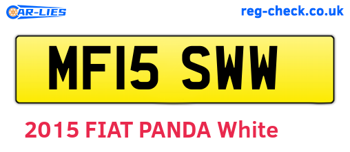 MF15SWW are the vehicle registration plates.