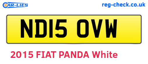 ND15OVW are the vehicle registration plates.