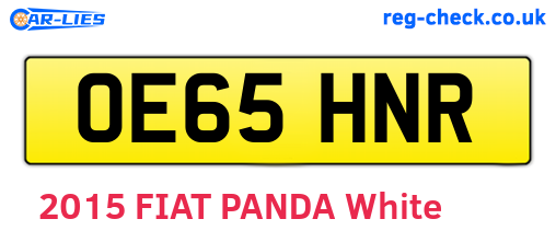 OE65HNR are the vehicle registration plates.