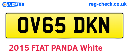 OV65DKN are the vehicle registration plates.