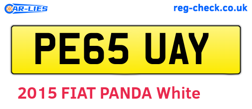 PE65UAY are the vehicle registration plates.