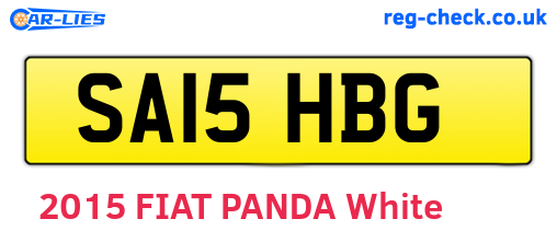 SA15HBG are the vehicle registration plates.