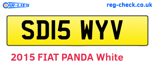 SD15WYV are the vehicle registration plates.