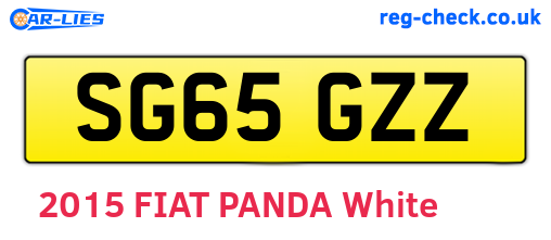 SG65GZZ are the vehicle registration plates.