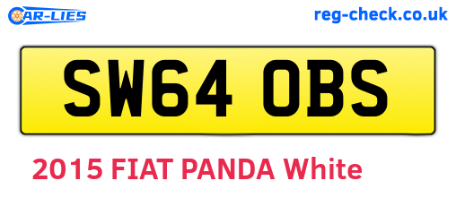 SW64OBS are the vehicle registration plates.
