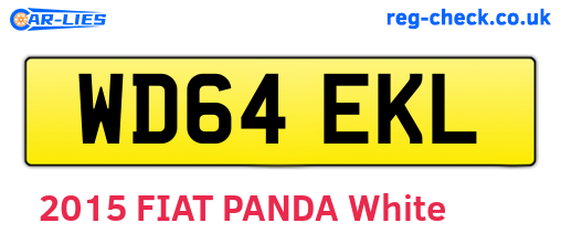 WD64EKL are the vehicle registration plates.