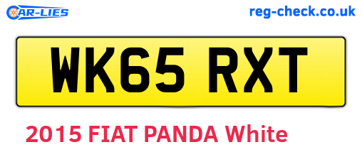 WK65RXT are the vehicle registration plates.