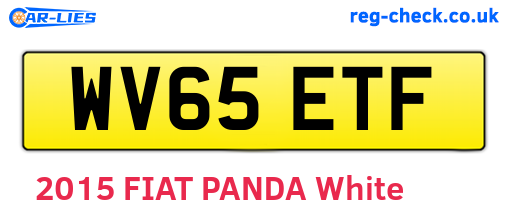 WV65ETF are the vehicle registration plates.