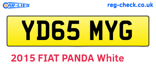 YD65MYG are the vehicle registration plates.