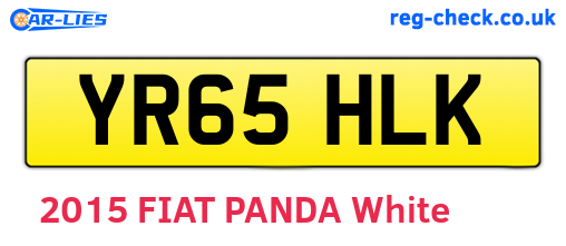 YR65HLK are the vehicle registration plates.