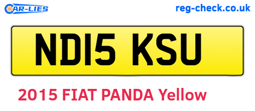 ND15KSU are the vehicle registration plates.
