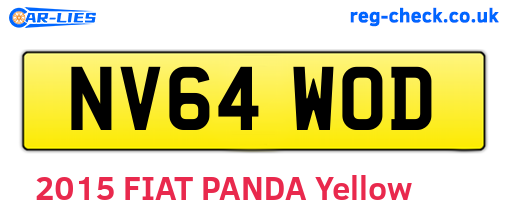 NV64WOD are the vehicle registration plates.
