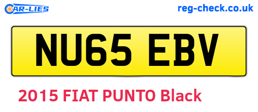 NU65EBV are the vehicle registration plates.