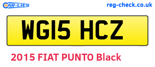 WG15HCZ are the vehicle registration plates.