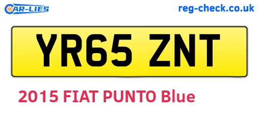 YR65ZNT are the vehicle registration plates.