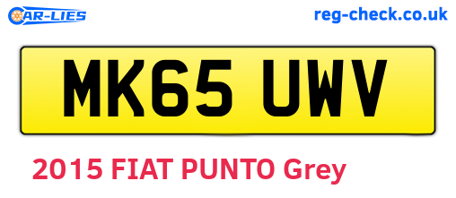 MK65UWV are the vehicle registration plates.