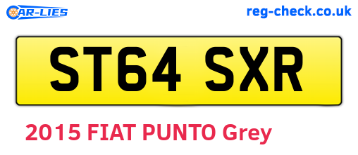 ST64SXR are the vehicle registration plates.