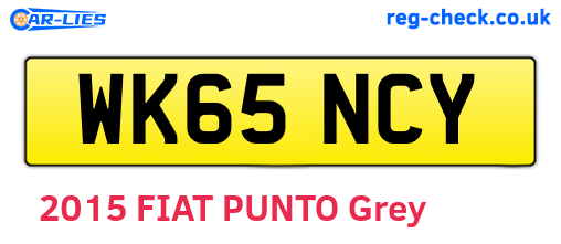 WK65NCY are the vehicle registration plates.