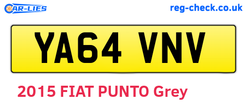 YA64VNV are the vehicle registration plates.