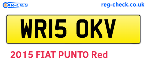 WR15OKV are the vehicle registration plates.