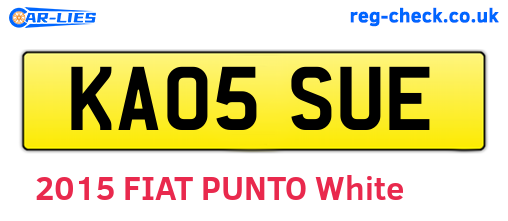 KA05SUE are the vehicle registration plates.