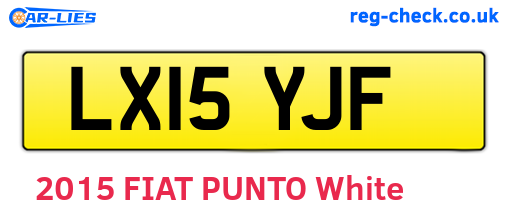 LX15YJF are the vehicle registration plates.