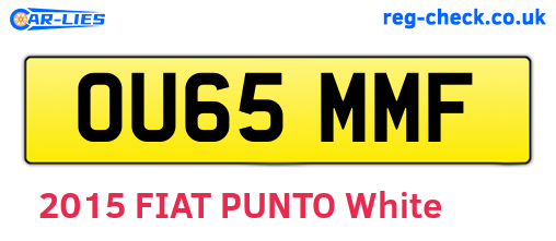OU65MMF are the vehicle registration plates.
