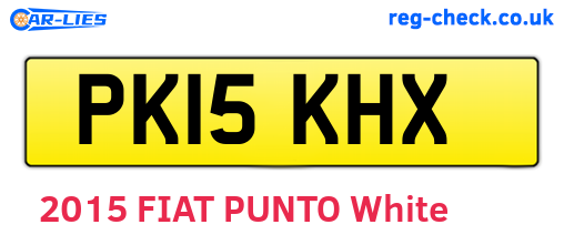 PK15KHX are the vehicle registration plates.