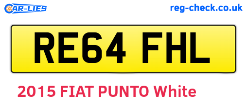 RE64FHL are the vehicle registration plates.