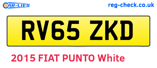 RV65ZKD are the vehicle registration plates.