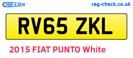 RV65ZKL are the vehicle registration plates.