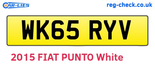 WK65RYV are the vehicle registration plates.