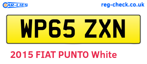 WP65ZXN are the vehicle registration plates.