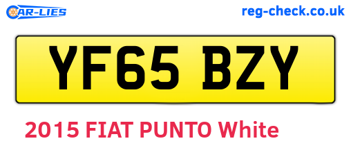 YF65BZY are the vehicle registration plates.