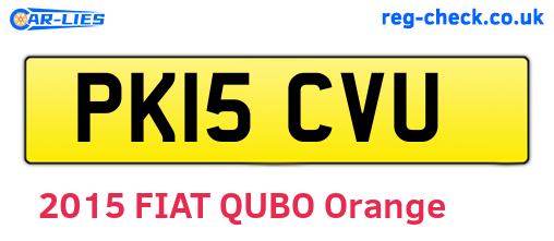 PK15CVU are the vehicle registration plates.