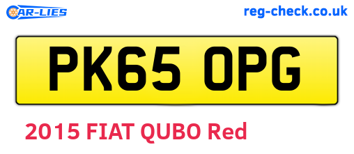PK65OPG are the vehicle registration plates.