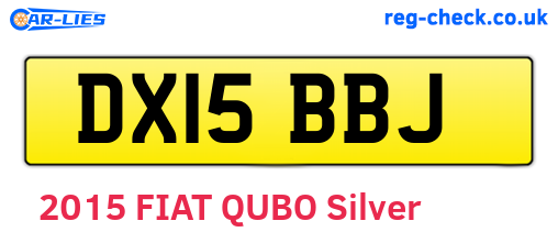 DX15BBJ are the vehicle registration plates.