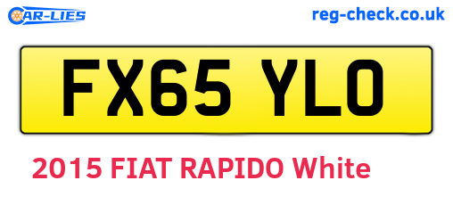 FX65YLO are the vehicle registration plates.