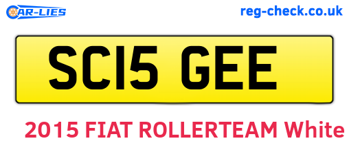 SC15GEE are the vehicle registration plates.