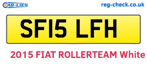 SF15LFH are the vehicle registration plates.