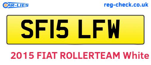 SF15LFW are the vehicle registration plates.